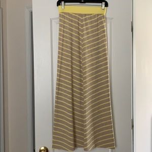 Bright Yellow and Beige Maxi Skirt